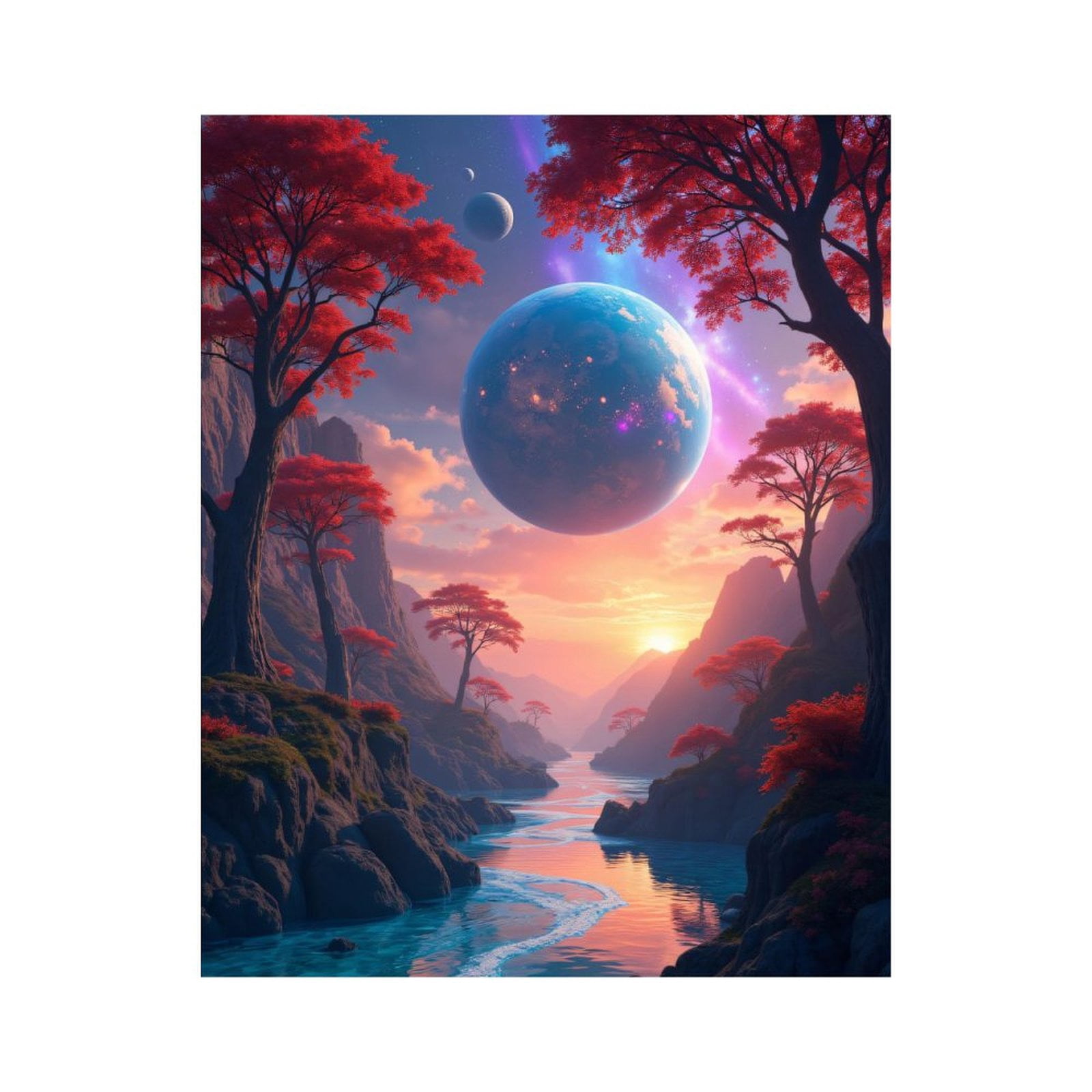 Paint by Numbers Kit for Adults, Dreamscape Fantasy Planet Landscape ...