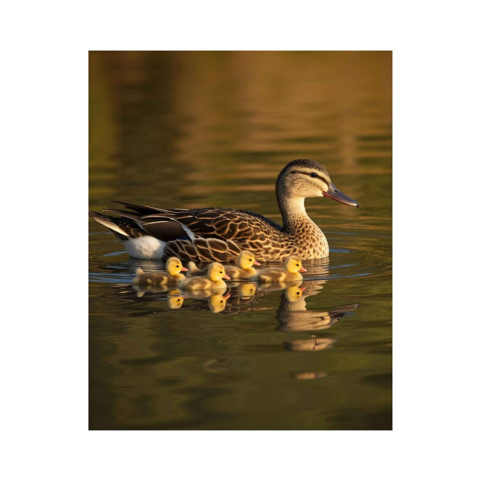 Paint by Numbers Kit for Adults, Duck Family Lake Reflections Paint by Numbers, Easy Paint by Numbers Kit for Adults Beginner, DIY Adult Paint by Number Kits on Canvas, Home Decor