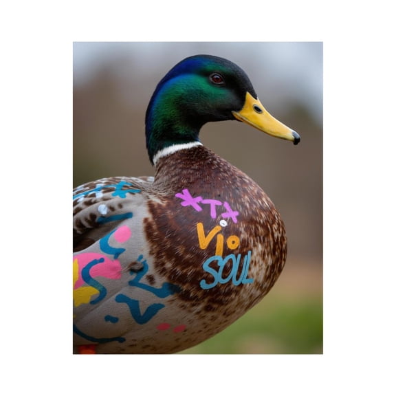Paint by Numbers Kit for Adults, Duck Graffiti Artful Colors Paint by Numbers, Easy Paint by Numbers Kit for Adults Beginner, DIY Adult Paint by Number Kits on Canvas, 12x16in Home Decor