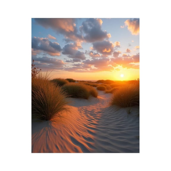 Paint by Numbers Kit for Adults, Dune Sunset Golden Sky Paint by Numbers, Easy Paint by Numbers Kit for Adults Beginner, DIY Adult Paint by Number Kits on Canvas, Home Decor
