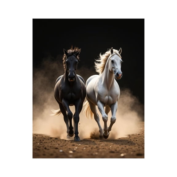 Paint by Numbers Kit for Adults, Dynamic Duo Running Horses Paint by Numbers, Easy Paint by Numbers Kit for Adults Beginner, DIY Adult Paint by Number Kits on Canvas, Home Decor