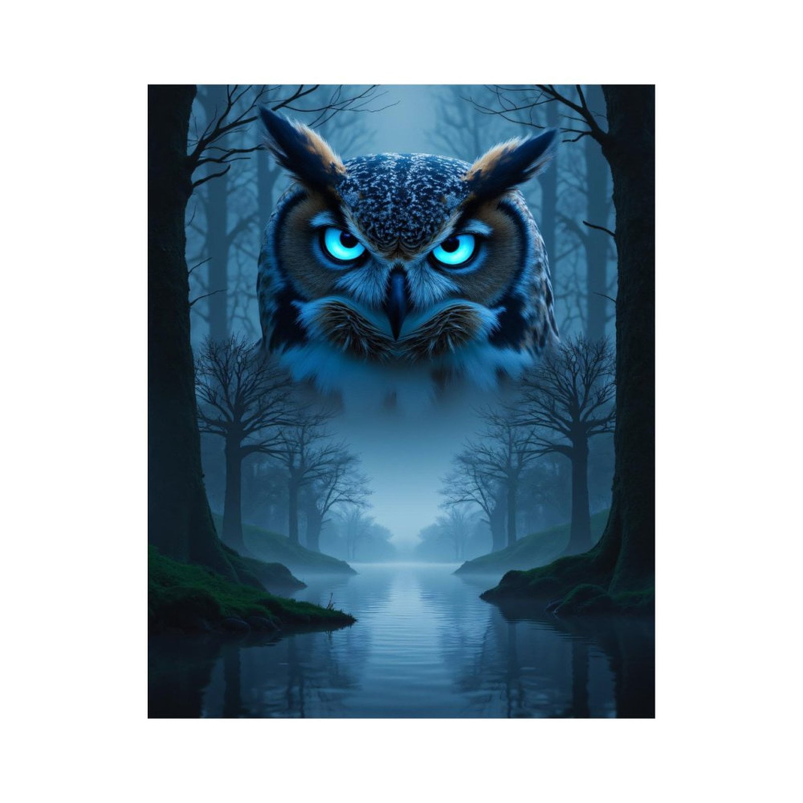 Paint by Numbers Kit for Adults, Eerie Owl Mystical Forest Night Paint by Numbers, Easy Paint by Numbers Kit for Adults Beginner, DIY Adult Paint by Number Kits on Canvas, Home Decor