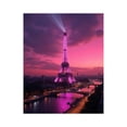 thumbnail image 1 of Paint by Numbers Kit for Adults, Eiffel Tower Pink Night Scenery Paint by Numbers, Easy Paint by Numbers Kit for Adults Beginner, DIY Adult Paint by Number Kits on Canvas, 12x16in Home Decor, 1 of 7