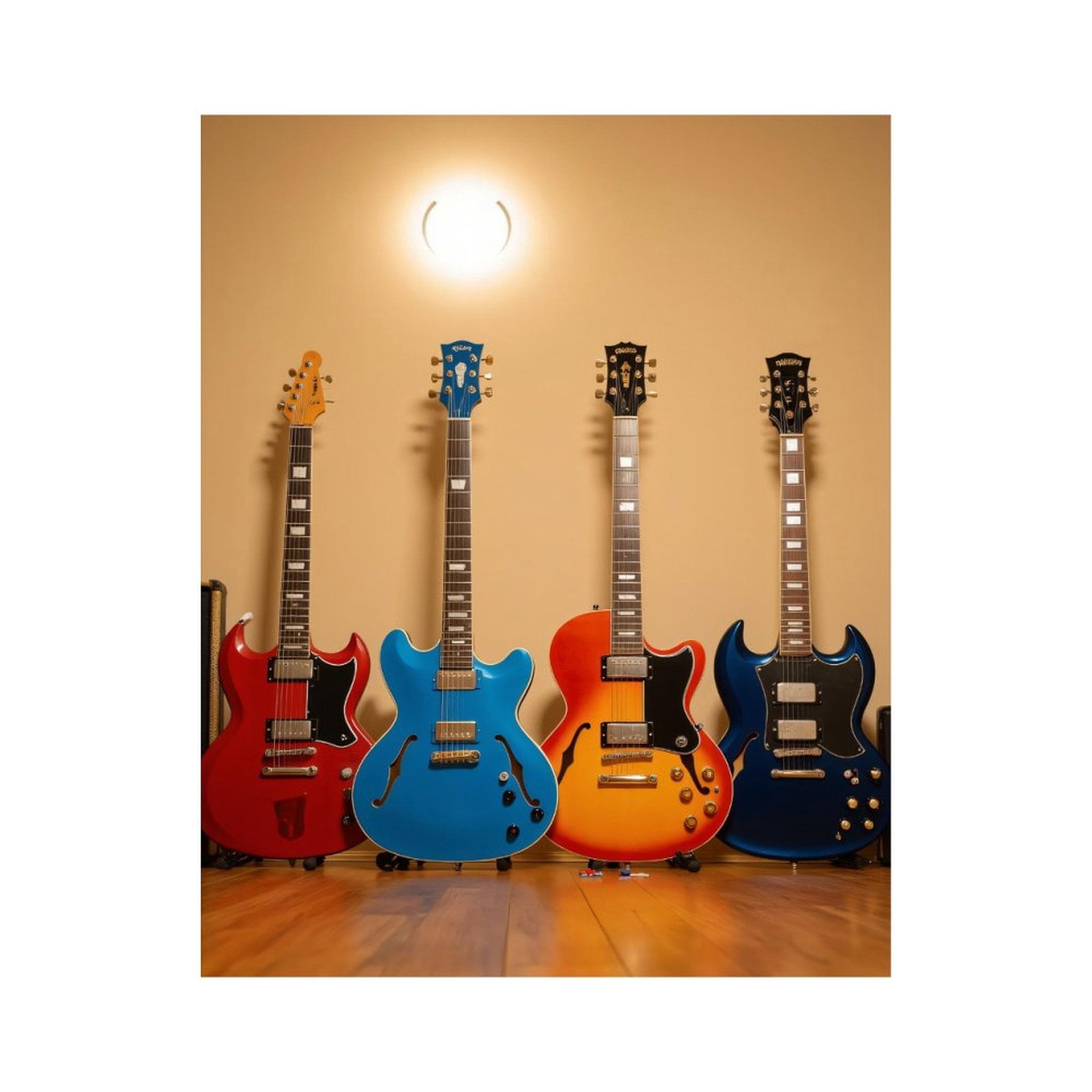 Paint by Numbers Kit for Adults, Electric Guitars Colorful Display ...