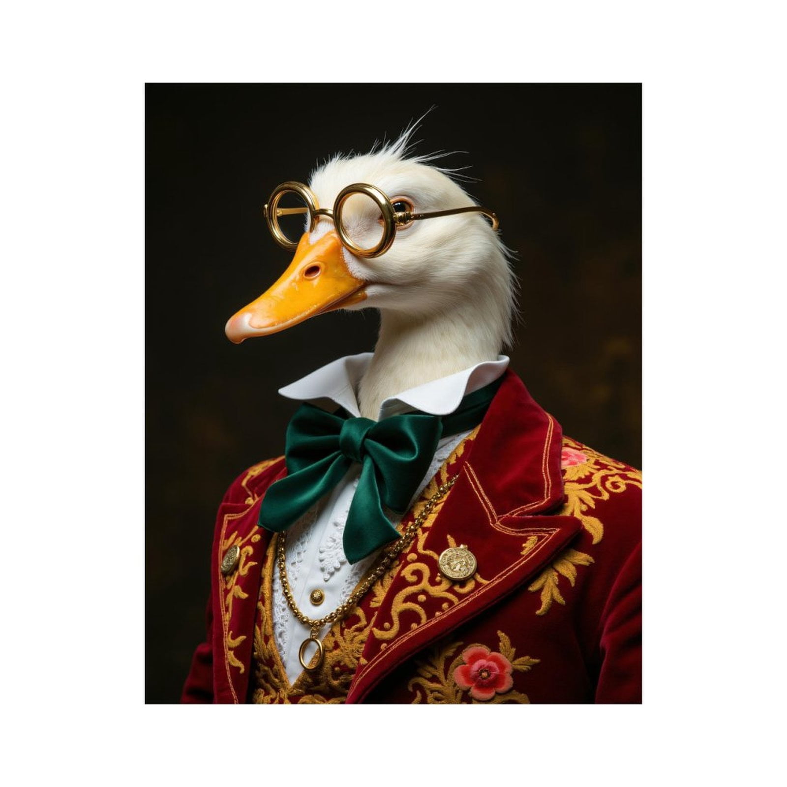 Paint by Numbers Kit for Adults, Elegant Duck In Vintage Attire Paint by Numbers, Easy Paint by Numbers Kit for Adults Beginner, DIY Adult Paint by Number Kits on Canvas, Home Decor