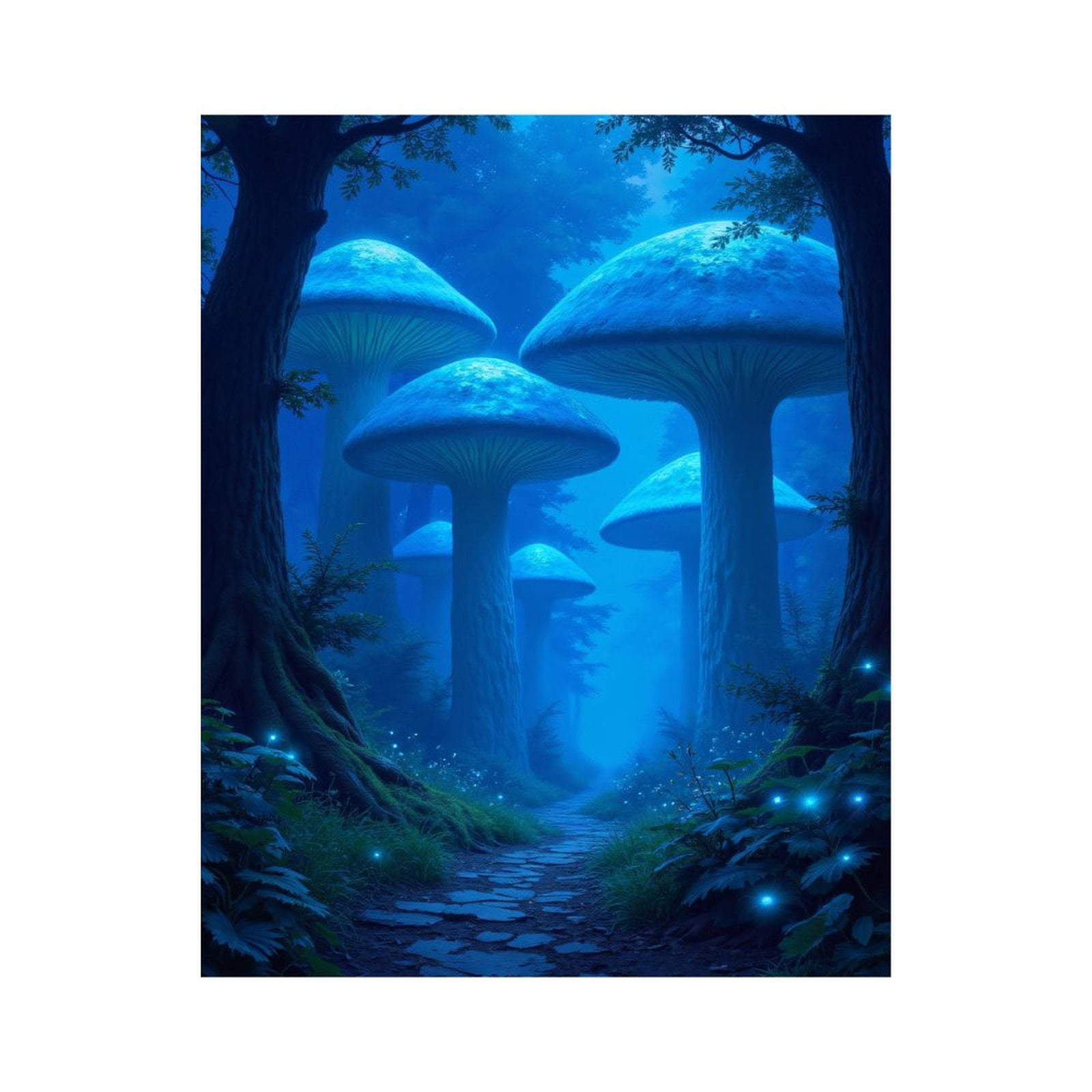 Paint by Numbers Kit for Adults, Enchanted Forest Giant Mushrooms Paint ...