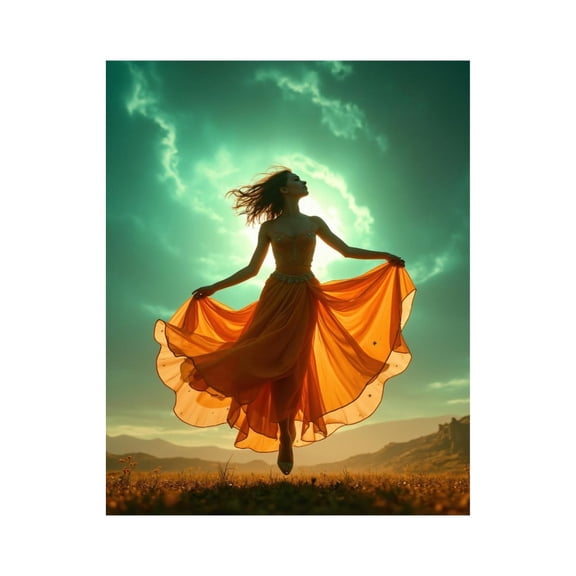 Paint by Numbers Kit for Adults, Ethereal Sunset Silhouette Dancer Paint by Numbers, Easy Paint by Numbers Kit for Adults Beginner, DIY Adult Paint by Number Kits on Canvas, 12x16in Home Decor