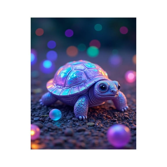 Paint by Numbers Kit for Adults, Fantasy Turtle with Glowing Lights Paint by Numbers, Easy Paint by Numbers Kit for Adults Beginner, DIY Adult Paint by Number Kits on Canvas, 12x16in Home Decor