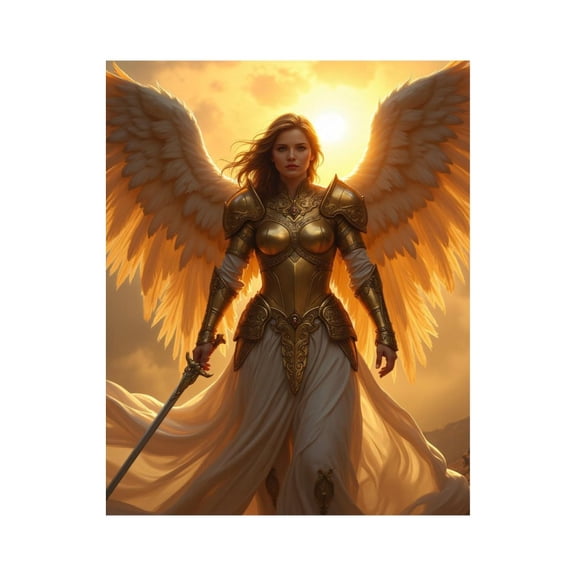 Paint by Numbers Kit for Adults, Female Warrior In Golden Armor Paint by Numbers, Easy Paint by Numbers Kit for Adults Beginner, DIY Adult Paint by Number Kits on Canvas, 12x16in Home Decor