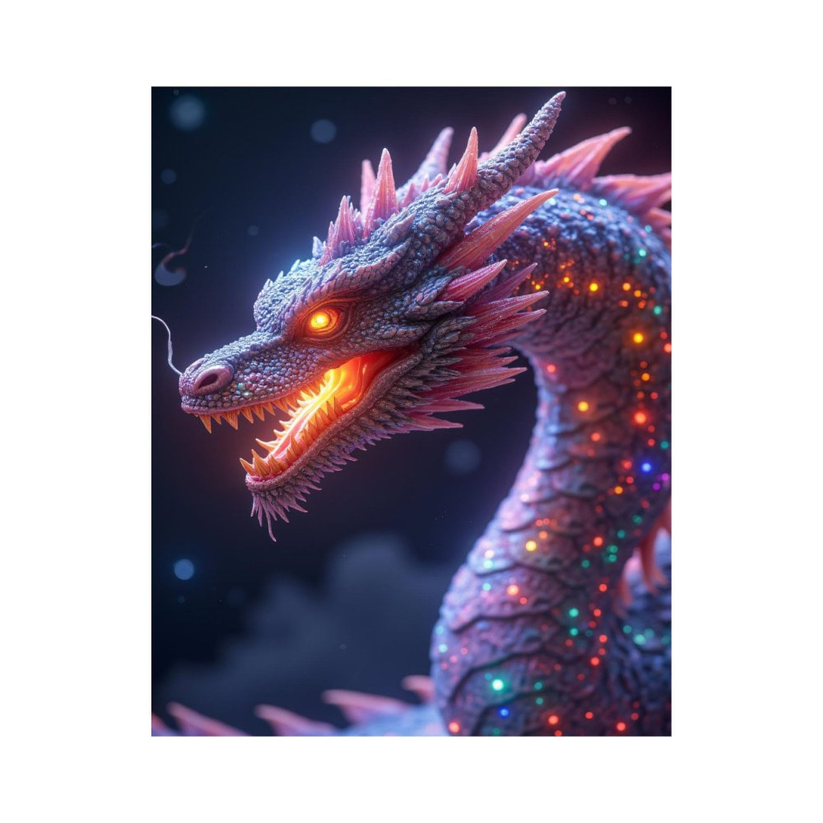 Paint by Numbers Kit for Adults, Fiery Dragon with Colorful Scales Paint by Numbers, Easy Paint by Numbers Kit for Adults Beginner, DIY Adult Paint by Number Kits on Canvas, Home Decor