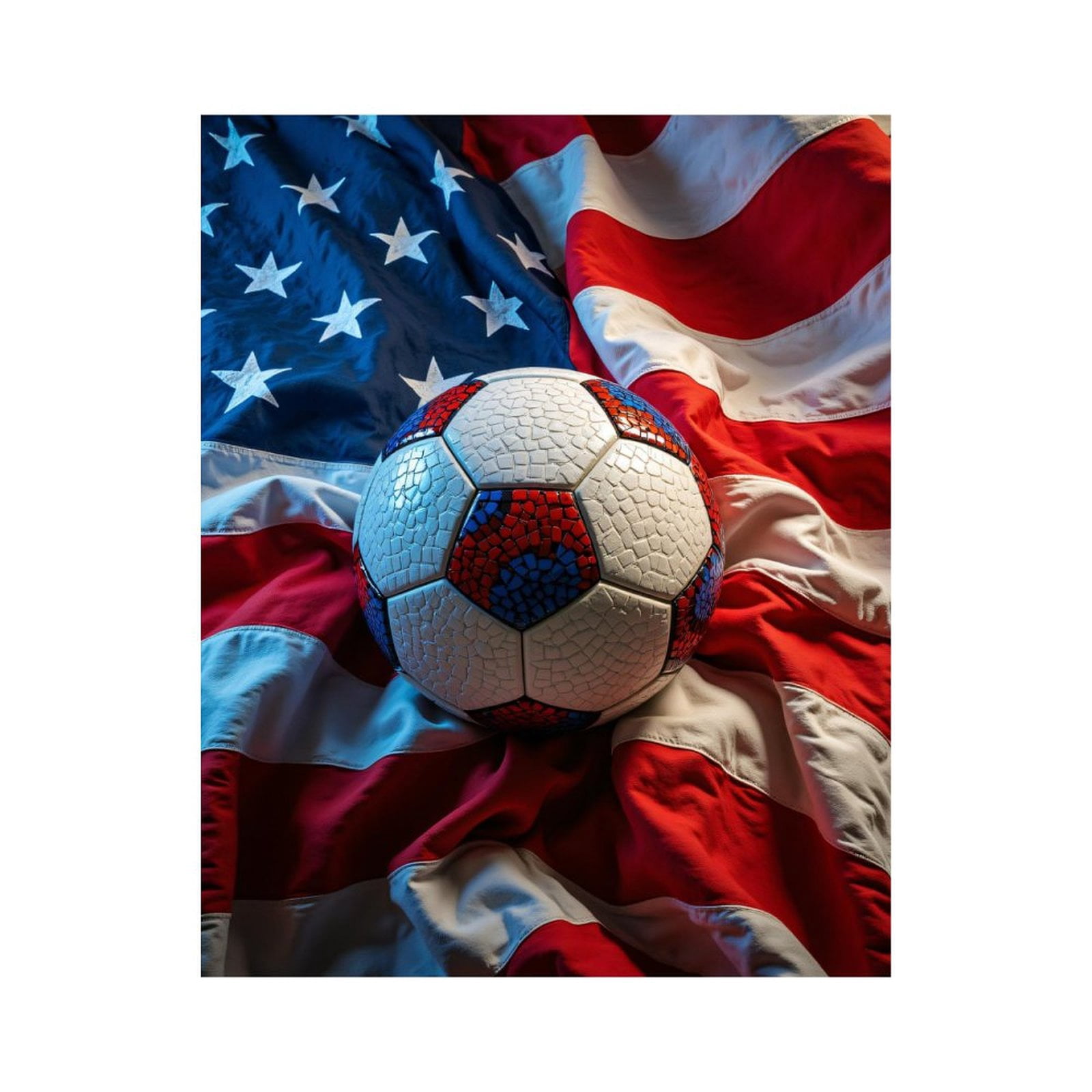 Paint by Numbers Kit for Adults, Flag Mosaic Soccer Ball Paint by Numbers, Easy Paint by Numbers Kit for Adults Beginner, DIY Adult Paint by Number Kits on Canvas, Home Decor