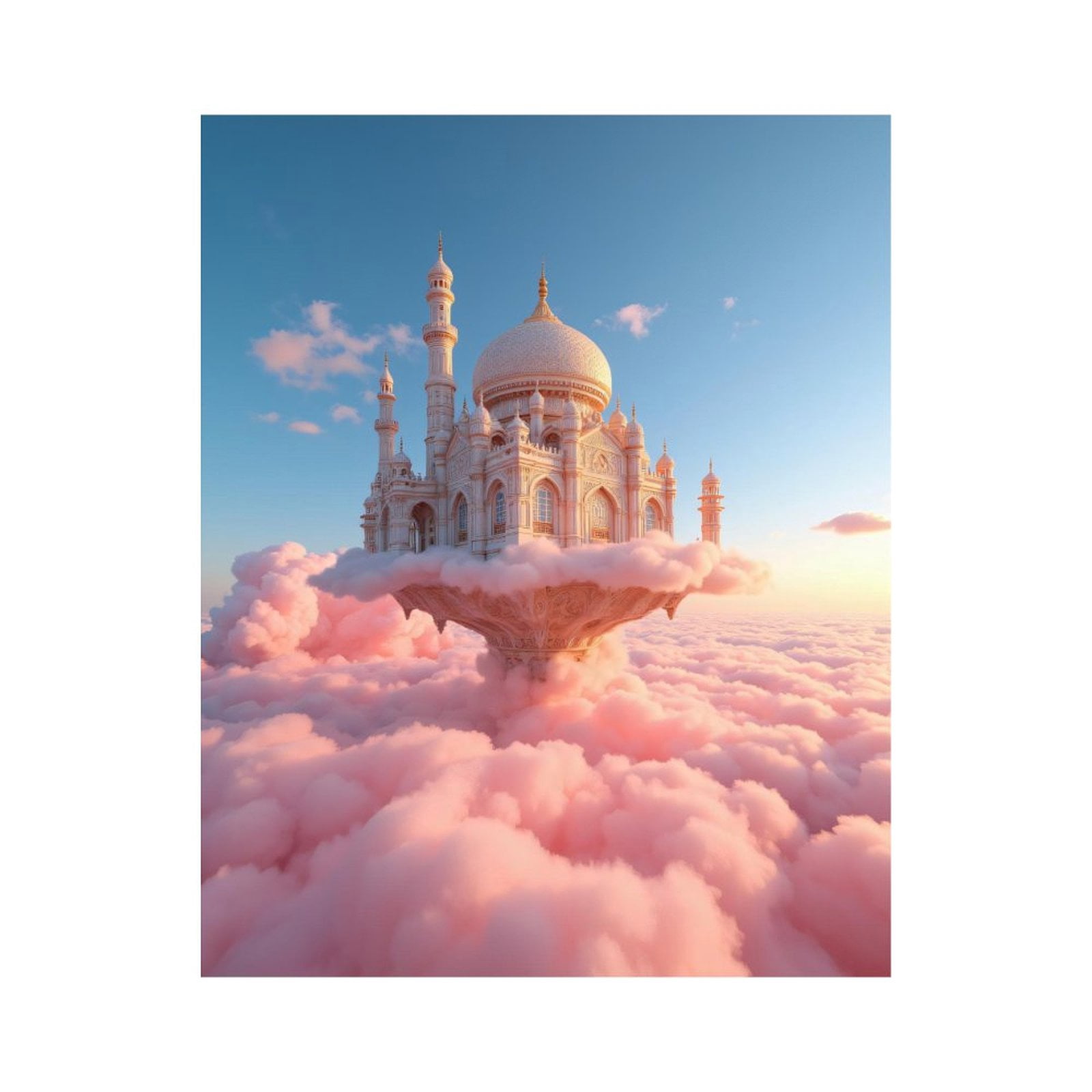 Paint by Numbers Kit for Adults, Floating Palace Pink Clouds Sky Paint ...