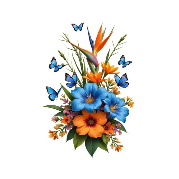 Paint by Numbers Kit for Adults, Flowers Butterflies Nature Art Paint by Numbers, Easy Paint by Numbers Kit for Adults Beginner, DIY Adult Paint by Number Kits on Canvas, 12x16in Home Decor