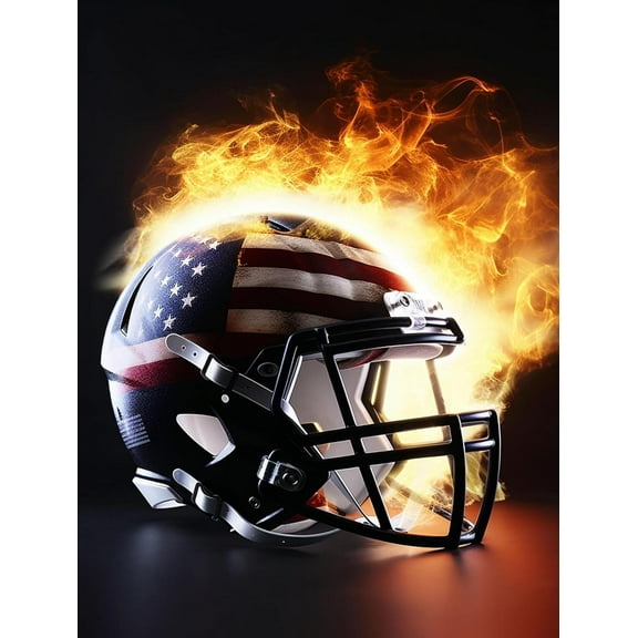 Paint by Numbers Kit for Adults -Football Helmets (2) - Beginner DIY Color by Number Set on Canvas Acrylic Oil Paintings Crafts, Gifts, Home Wall Decor (12 X 16 inches)-