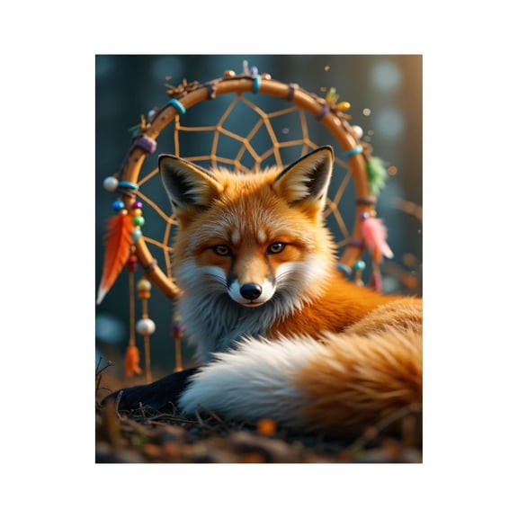 Paint by Numbers Kit for Adults, Fox Dreamcatcher Wilderness Charm Paint by Numbers, Easy Paint by Numbers Kit for Adults Beginner, DIY Adult Paint by Number Kits on Canvas, 12x16in Home Decor