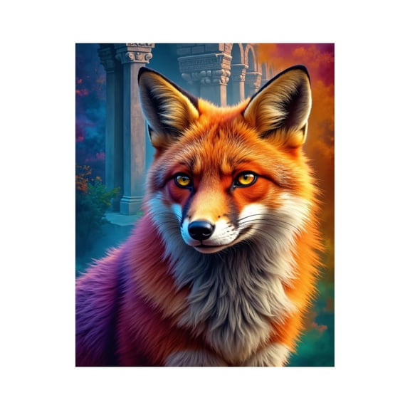 Paint by Numbers Kit for Adults, Fox Vibrant Lush Ancient Arches Paint by Numbers, Easy Paint by Numbers Kit for Adults Beginner, DIY Adult Paint by Number Kits on Canvas, 12x16in Home Decor
