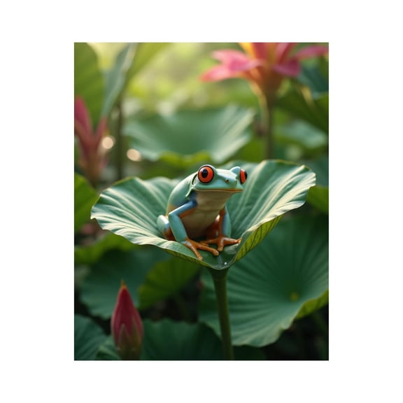 Paint by Numbers Kit for Adults, Frog Leaf Nature Tropical Setting Paint by Numbers, Easy Paint by Numbers Kit for Adults Beginner, DIY Adult Paint by Number Kits on Canvas, Home Decor