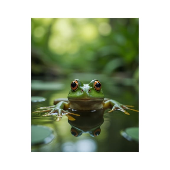 Paint by Numbers Kit for Adults, Frog Pond Reflection Nature Scene Paint by Numbers, Easy Paint by Numbers Kit for Adults Beginner, DIY Adult Paint by Number Kits on Canvas, Home Decor