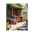 thumbnail image 1 of Paint by Numbers Kit for Adults, Garden Shed With Colorful Flowers Paint by Numbers, Easy Paint by Numbers Kit for Adults Beginner, DIY Adult Paint by Number Kits on Canvas, Home Decor, 1 of 7