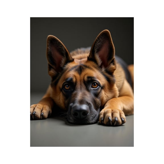 Paint by Numbers Kit for Adults, German Shepherd Lying Down Relaxed Paint by Numbers, Easy Paint by Numbers Kit for Adults Beginner, DIY Adult Paint by Number Kits on Canvas, 12x16in Home Decor