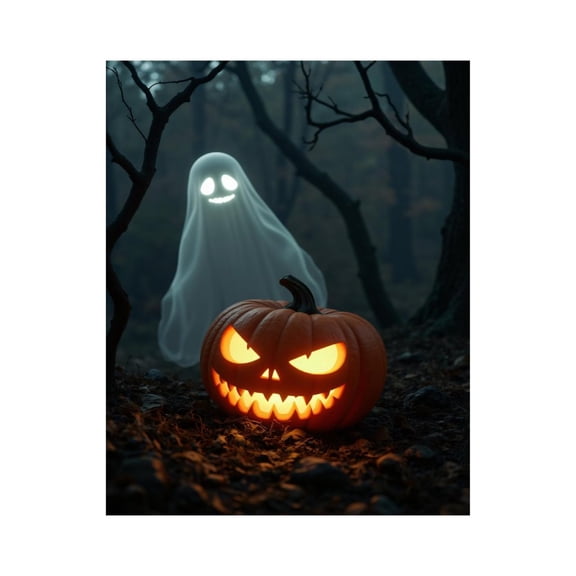 Paint by Numbers Kit for Adults, Ghostly Night Pumpkin Glow Paint by Numbers, Easy Paint by Numbers Kit for Adults Beginner, DIY Adult Paint by Number Kits on Canvas, Home Decor