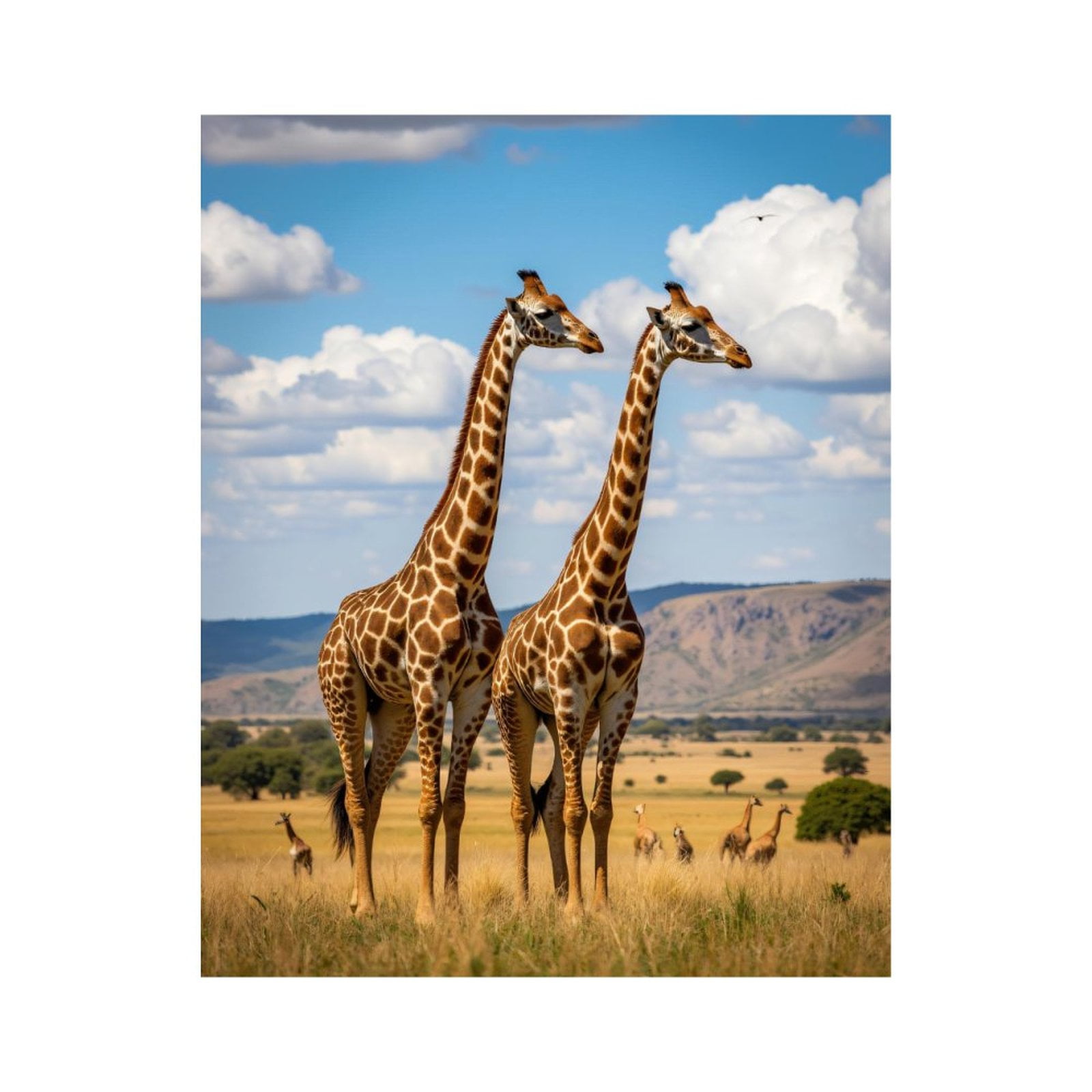 Paint by Numbers Kit for Adults, Giraffes Serengeti Landscape Clouds Paint by Numbers, Easy Paint by Numbers Kit for Adults Beginner, DIY Adult Paint by Number Kits on Canvas, Home Decor