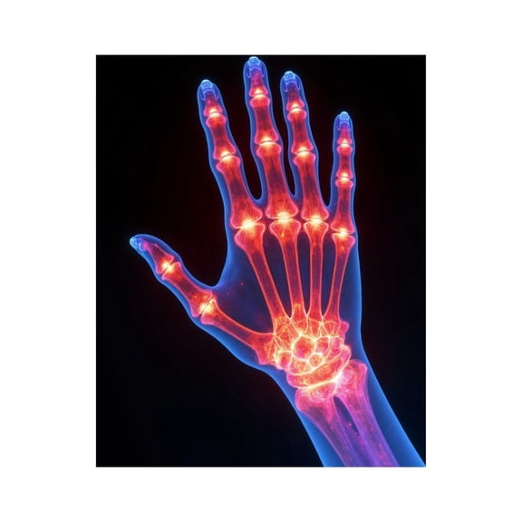Paint by Numbers Kit for Adults, Glowing Hand X Ray Anatomy Paint by Numbers, Easy Paint by Numbers Kit for Adults Beginner, DIY Adult Paint by Number Kits on Canvas, Home Decor