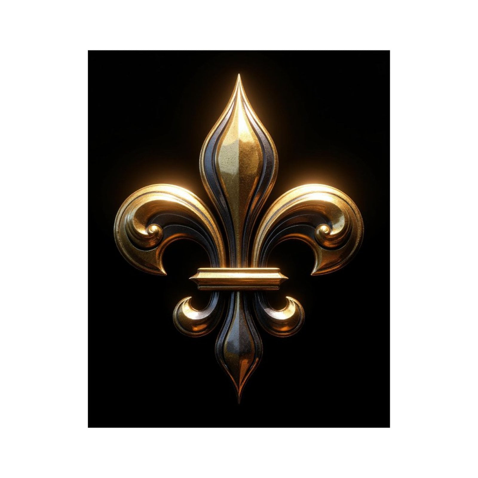 Paint by Numbers Kit for Adults, Golden Fleur De Lis Emblem Paint by Numbers, Easy Paint by Numbers Kit for Adults Beginner, DIY Adult Paint by Number Kits on Canvas, Home Decor