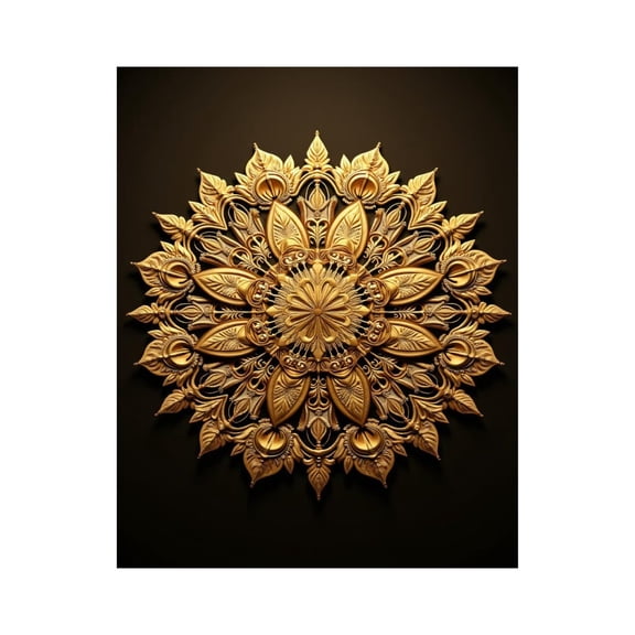 Paint by Numbers Kit for Adults, Golden Mandala Intricate Design Paint by Numbers, Easy Paint by Numbers Kit for Adults Beginner, DIY Adult Paint by Number Kits on Canvas, Home Decor