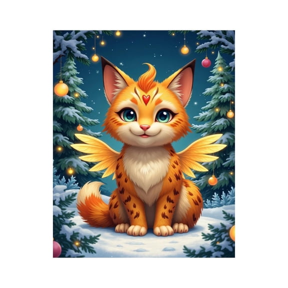 Paint by Numbers Kit for Adults, Golden Winged Fox In Snowy Forest Paint by Numbers, Easy Paint by Numbers Kit for Adults Beginner, DIY Adult Paint by Number Kits on Canvas, 12x16in Home Decor
