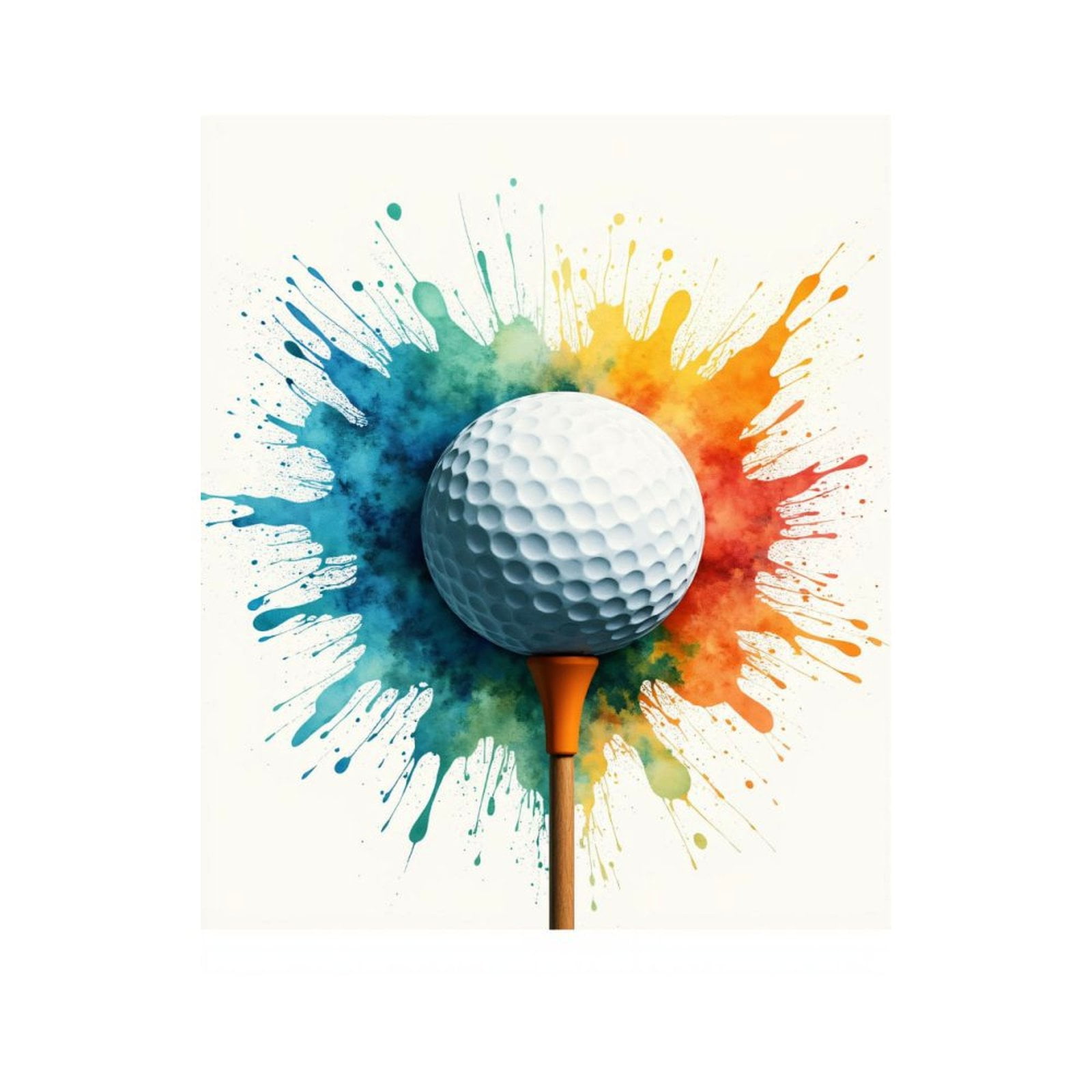 Paint by Numbers Kit for Adults, Golf Ball Colorful Paint Splash Paint by Numbers, Easy Paint by Numbers Kit for Adults Beginner, DIY Adult Paint by Number Kits on Canvas, Home Decor