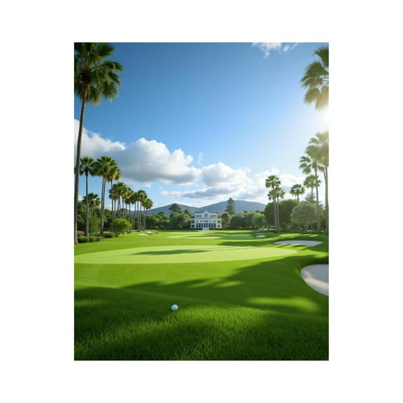 Paint by Numbers Kit for Adults, Golf Course Greenery Scenic Landscape Paint by Numbers, Easy Paint by Numbers Kit for Adults Beginner, DIY Adult Paint by Number Kits on Canvas, 12x16in Home Decor