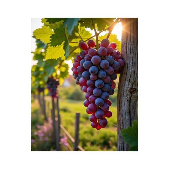 Paint by Numbers Kit for Adults, Grapes Vine Sunset Vineyard Garden Paint by Numbers, Easy Paint by Numbers Kit for Adults Beginner, DIY Adult Paint by Number Kits on Canvas, 12x16in Home Decor