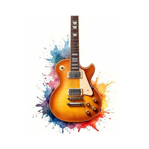 Paint by Numbers Kit for Adults, Guitar Colorful Burst Art Splash Paint by Numbers, Easy Paint by Numbers Kit for Adults Beginner, DIY Adult Paint by Number Kits on Canvas, Home Decor