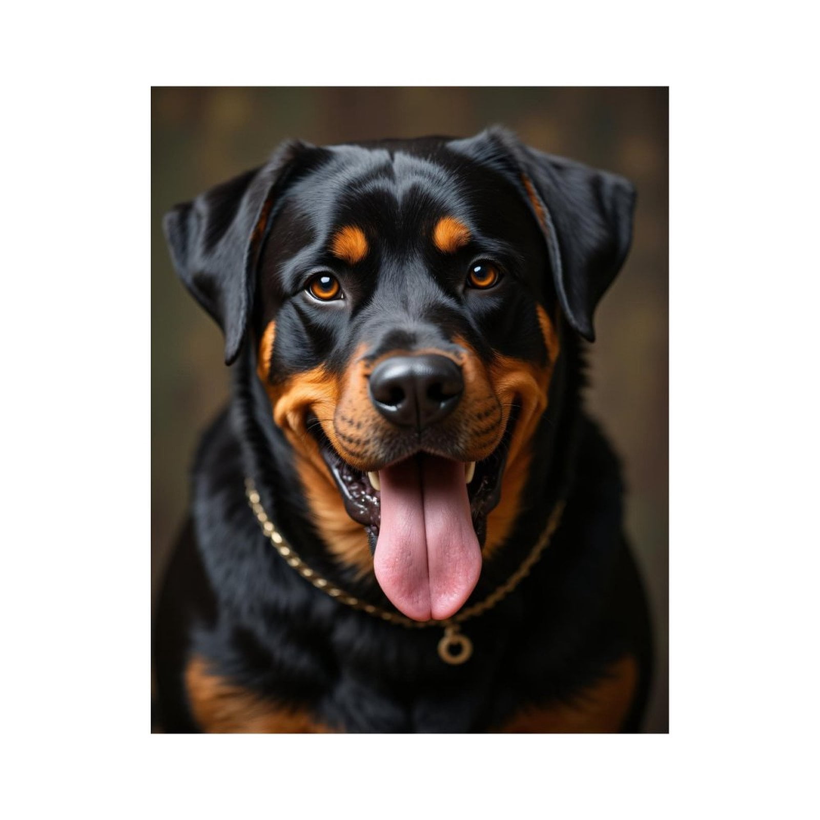Paint by Numbers Kit for Adults, Happy Rottweiler Portrait Calm Paint by Numbers, Easy Paint by Numbers Kit for Adults Beginner, DIY Adult Paint by Number Kits on Canvas, Home Decor