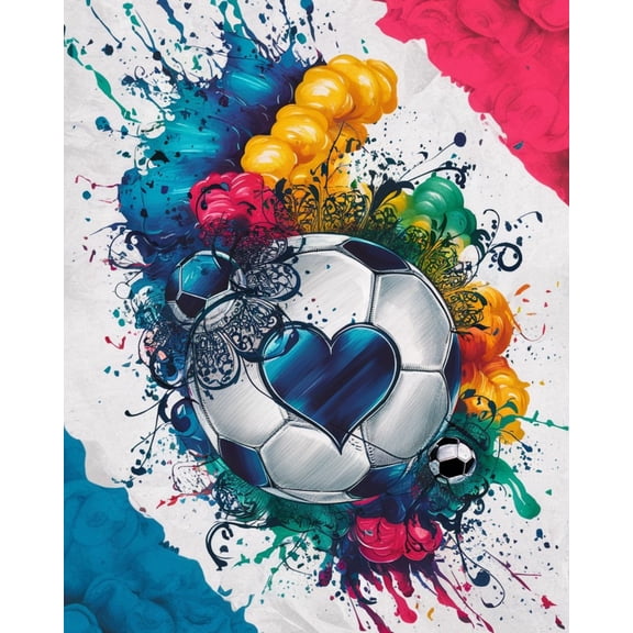 Paint by Numbers Kit for Adults -Heartbeat Football Dream- Beginner Oil Paingting Kits Drawing DIY Acrylic Arts Craft Kit Gift for Home Decor 16X20 Inch-