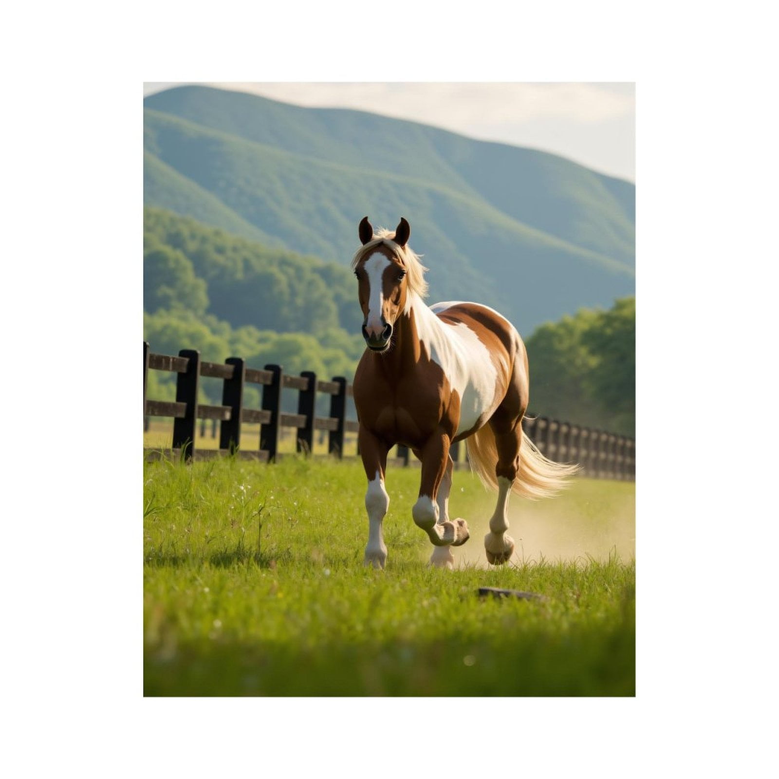 Paint by Numbers Kit for Adults, Horse Galloping Sunlit Meadow Paint by Numbers, Easy Paint by Numbers Kit for Adults Beginner, DIY Adult Paint by Number Kits on Canvas, 12x16in Home Decor