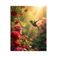 thumbnail image 1 of Paint by Numbers Kit for Adults, Hummingbird Among Red Roses Paint by Numbers, Easy Paint by Numbers Kit for Adults Beginner, DIY Adult Paint by Number Kits on Canvas, 12x16in Home Decor, 1 of 7