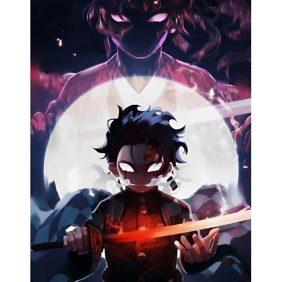 Paint by Numbers Kit for Adults - Japanese Anime Devil Blade (2) - Beginner DIY Color by Number Set on Canvas Acrylic Oil Paintings Crafts, Gifts, Home Wall Decor (12 X 16 inches) -