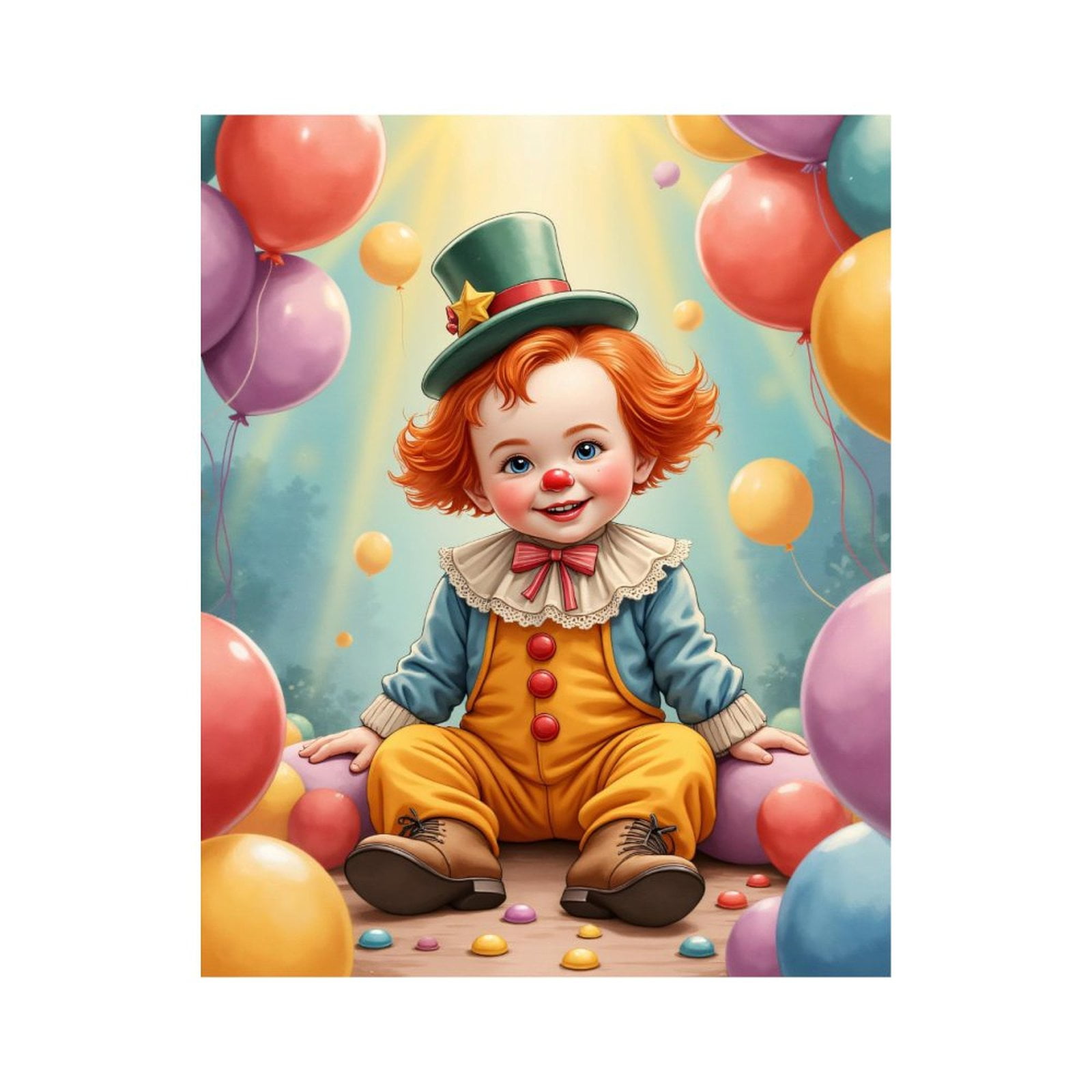 Paint by Numbers Kit for Adults, Joyful Clown With Colorful Balloons Paint by Numbers, Easy Paint by Numbers Kit for Adults Beginner, DIY Adult Paint by Number Kits on Canvas, 12x16in Home Decor