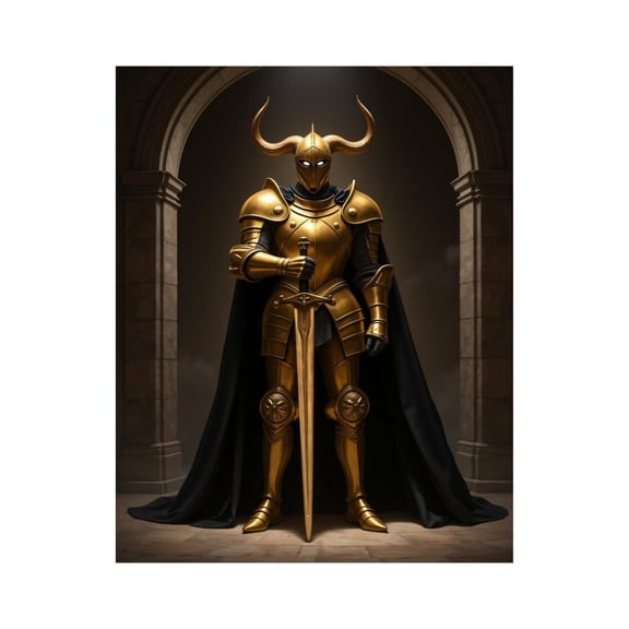 Paint by Numbers Kit for Adults, Knight Armor Golden Warrior Guardian Paint by Numbers, Easy Paint by Numbers Kit for Adults Beginner, DIY Adult Paint by Number Kits on Canvas, Home Decor
