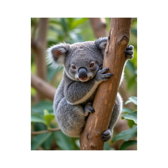 Paint by Numbers Kit for Adults, Koala Climbing Tree Adorable Wildlife Paint by Numbers, Easy Paint by Numbers Kit for Adults Beginner, DIY Adult Paint by Number Kits on Canvas, 12x16in Home Decor
