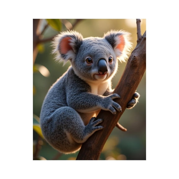 Paint by Numbers Kit for Adults, Koala Climbing Tree Branch Sunlight Paint by Numbers, Easy Paint by Numbers Kit for Adults Beginner, DIY Adult Paint by Number Kits on Canvas, Home Decor