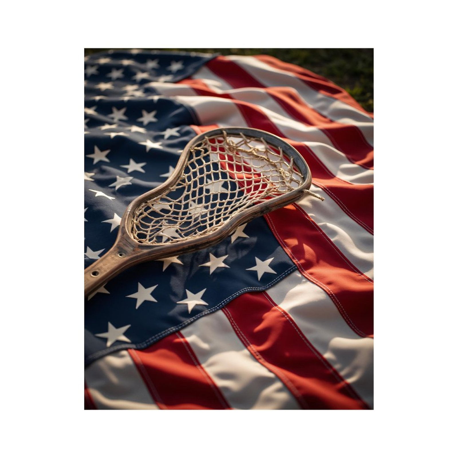 Paint by Numbers Kit for Adults, Lacrosse Patriotic Sports Art Paint by Numbers, Easy Paint by Numbers Kit for Adults Beginner, DIY Adult Paint by Number Kits on Canvas, Home Decor