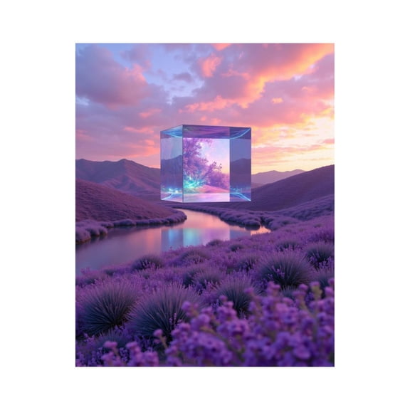 Paint by Numbers Kit for Adults, Lavender Landscape Crystal Prism Paint by Numbers, Easy Paint by Numbers Kit for Adults Beginner, DIY Adult Paint by Number Kits on Canvas, 12x16in Home Decor