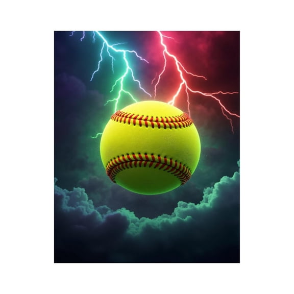 Paint by Numbers Kit for Adults, Lightning Storm Neon Ball Sky Paint by Numbers, Easy Paint by Numbers Kit for Adults Beginner, DIY Adult Paint by Number Kits on Canvas, 12x16in Home Decor