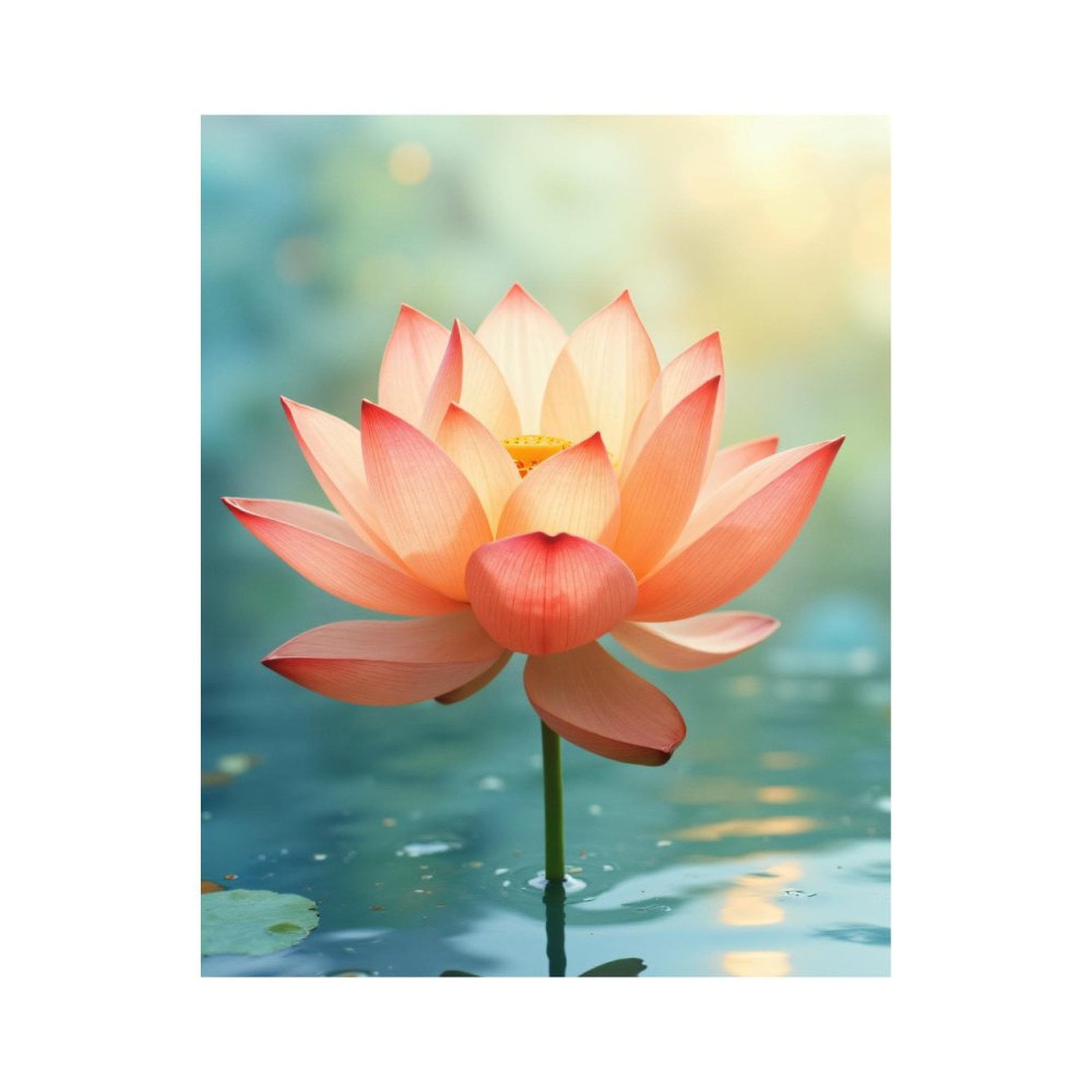 Paint by Numbers Kit for Adults, Lotus Bloom Tranquil Water Beauty Paint by Numbers, Easy Paint by Numbers Kit for Adults Beginner, DIY Adult Paint by Number Kits on Canvas, Home Decor