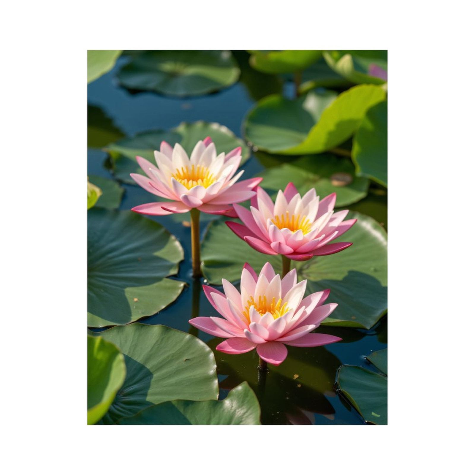 Paint by Numbers Kit for Adults, Lotus Flowers On Calm Water Paint by Numbers, Easy Paint by Numbers Kit for Adults Beginner, DIY Adult Paint by Number Kits on Canvas, 12x16in Home Decor