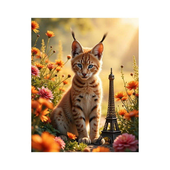 Paint by Numbers Kit for Adults, Lynx Nature Flowers Miniature Tower Paint by Numbers, Easy Paint by Numbers Kit for Adults Beginner, DIY Adult Paint by Number Kits on Canvas, Home Decor