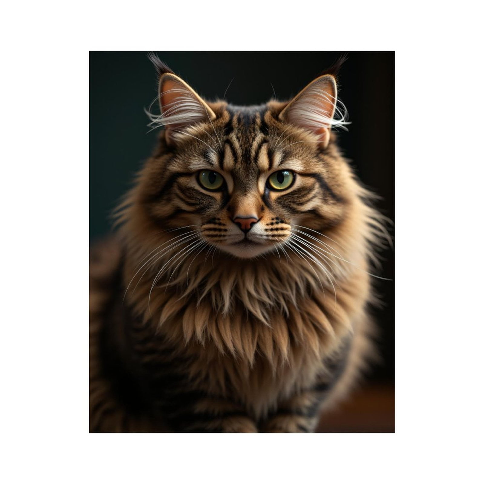 Paint by Numbers Kit for Adults, Maine Coon Elegant Portrait Feline Paint by Numbers, Easy Paint by Numbers Kit for Adults Beginner, DIY Adult Paint by Number Kits on Canvas, 12x16in Home Decor